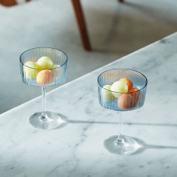 Image showing the Gems Set of 4 Champagne/Cocktail Glasses, 230ml, Sapphire product.
