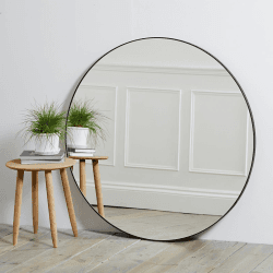 Image showing the Chiltern Round mirror, Dia101cm, Black product.