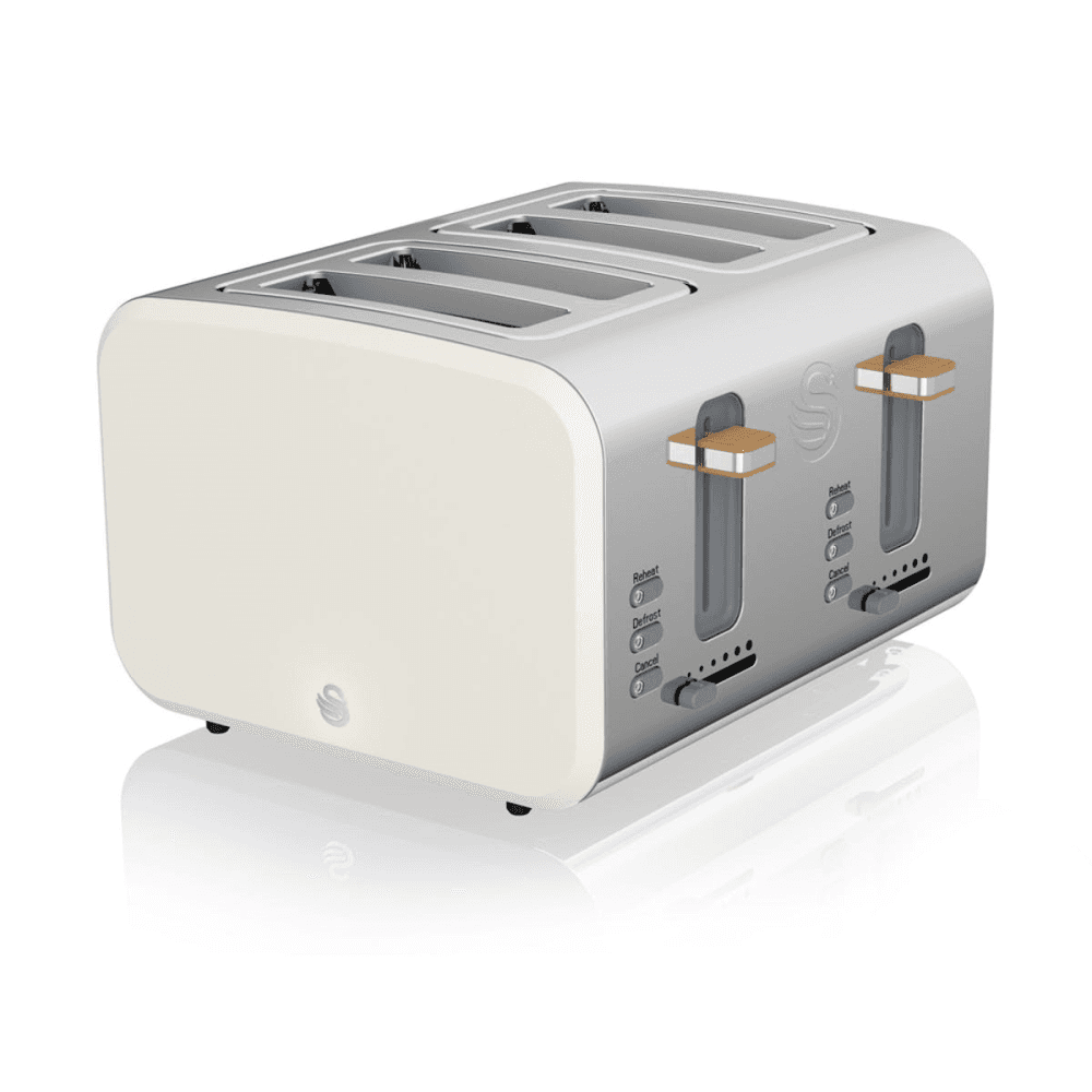 Nordic 4-Slice Toaster, Cotton White