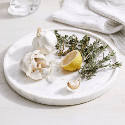 Image showing the Round Marble Board, D28cm, White product.