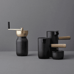 Image showing the Collar Coffee grinder, W19.6 x L11 x H14.5cm, Black/Gold product.