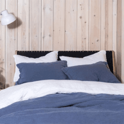 Image showing the Washed Linen Linen King Size Duvet Cover, White product.