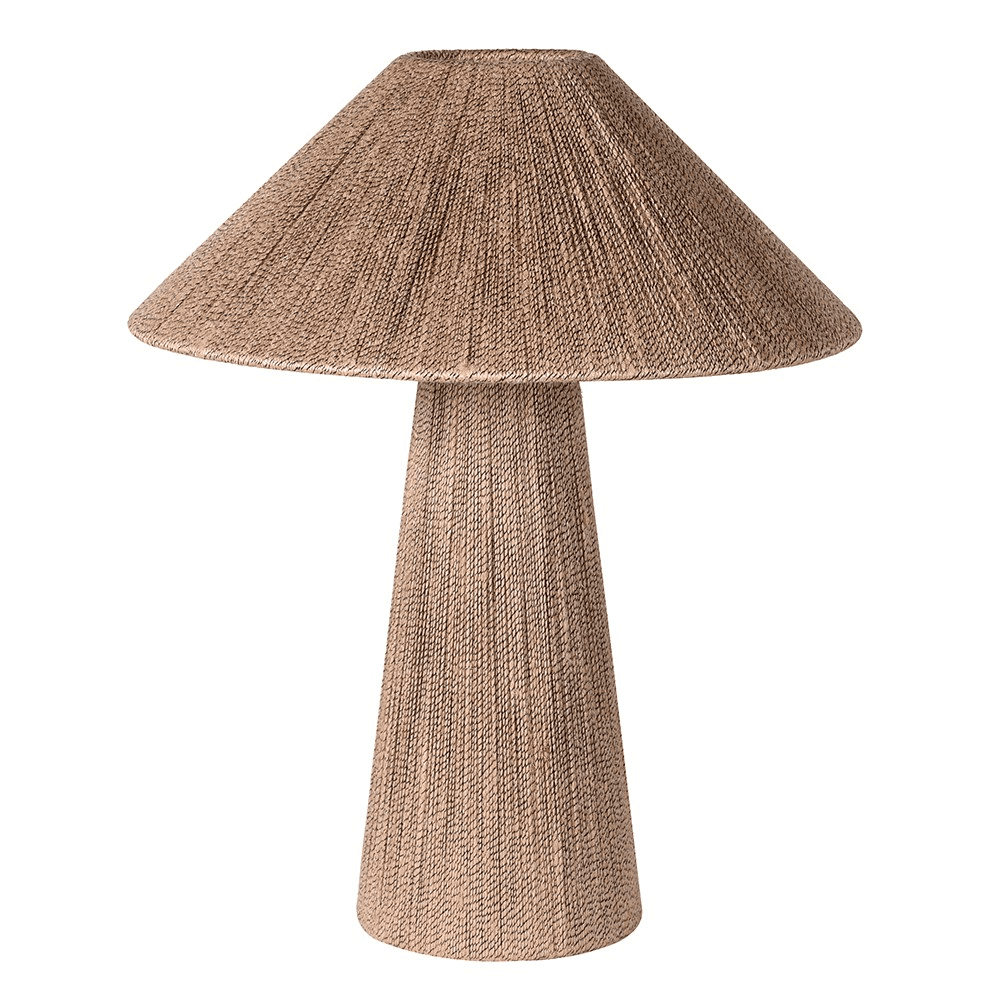 Jute Table Lamp with Empire Shade, H47cm, Natural