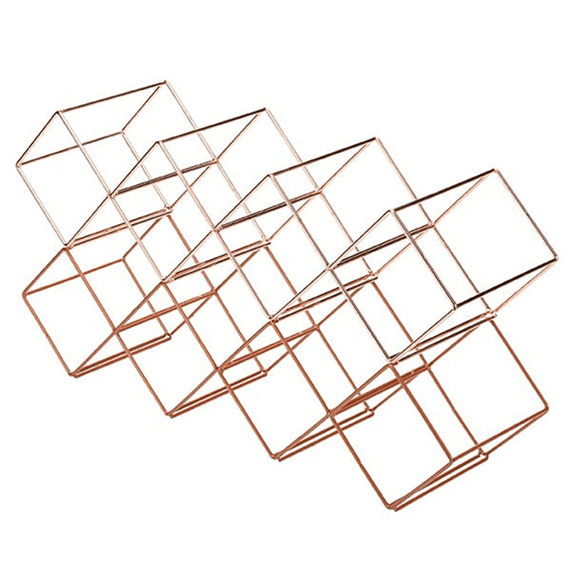 Stackable Wine Rack, 7 Bottles, Copper Finish
