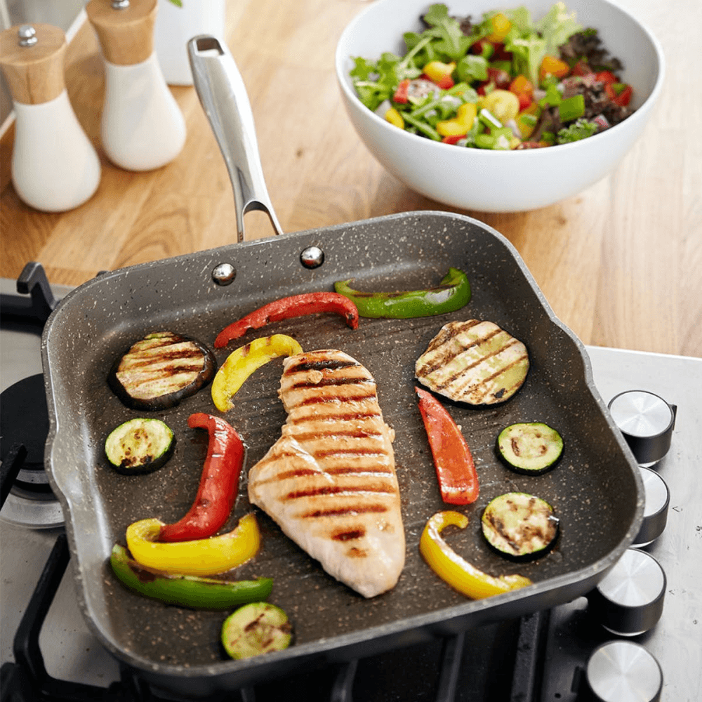 Rocktanium Non-Stick grill pan, 26 x 26cm, aluminium