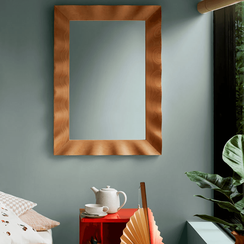 Wavy Mirror, 100 x 70cm, Natural