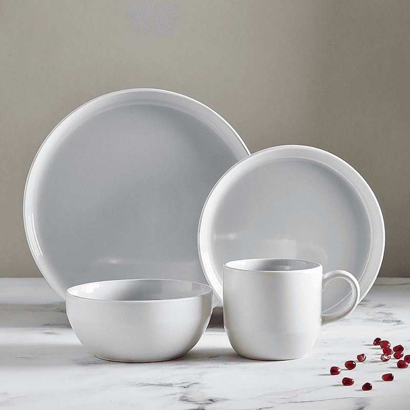 Oslo 16 Piece Dinnerware Set, Grey