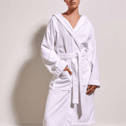 Image showing the Brixton Bath Robe, Large, White product.