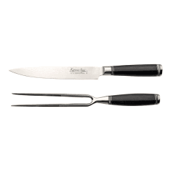Image showing the Katana Saya Pakkawood 2 Pce Carving Knife & Fork Set product.