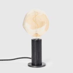 Image showing the Knuckle Table Lamp with Voronoi I, Blackened Oak product.