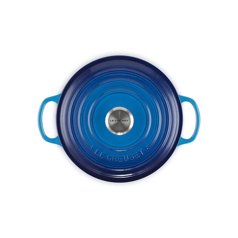 Signature Cast Iron Round Casserole, 20cm, Azure