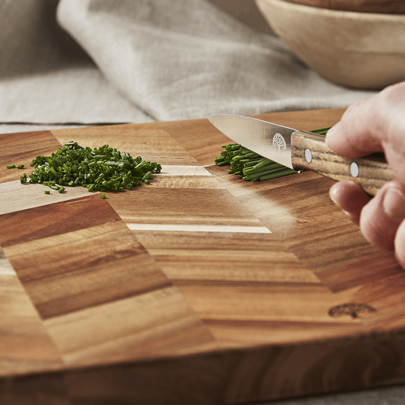 Chevron Rectangular Chopping Board, Acacia