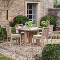 Image showing the Porthallow Round Dining Table, D160cm, Natural product.