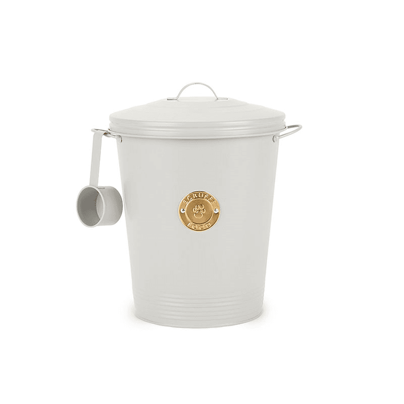 Cantina Pet Food Canister & Scoop, 7L, Light Grey
