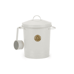 Image showing the Cantina Pet Food Canister & Scoop, 4L, Light Grey product.