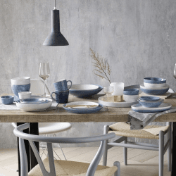 Image showing the Studio Blue Round platter, 31cm, Chalk product.
