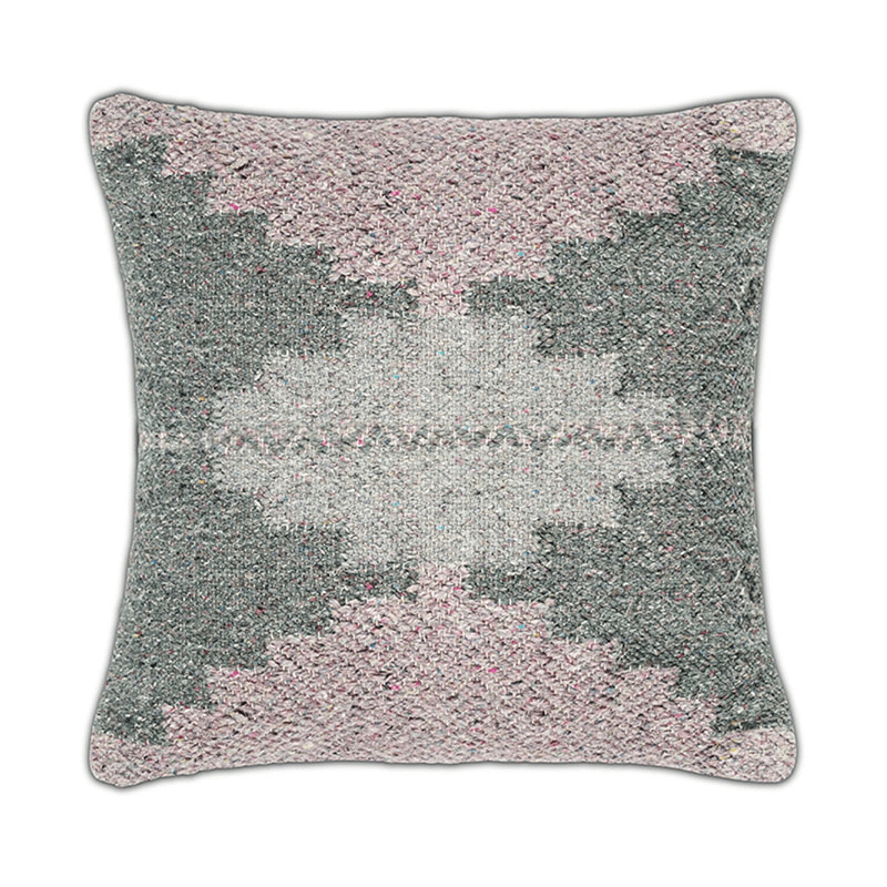 Dhanda Recycled Wool Cushion Cover, 50 x 50cm, Moss & Natural