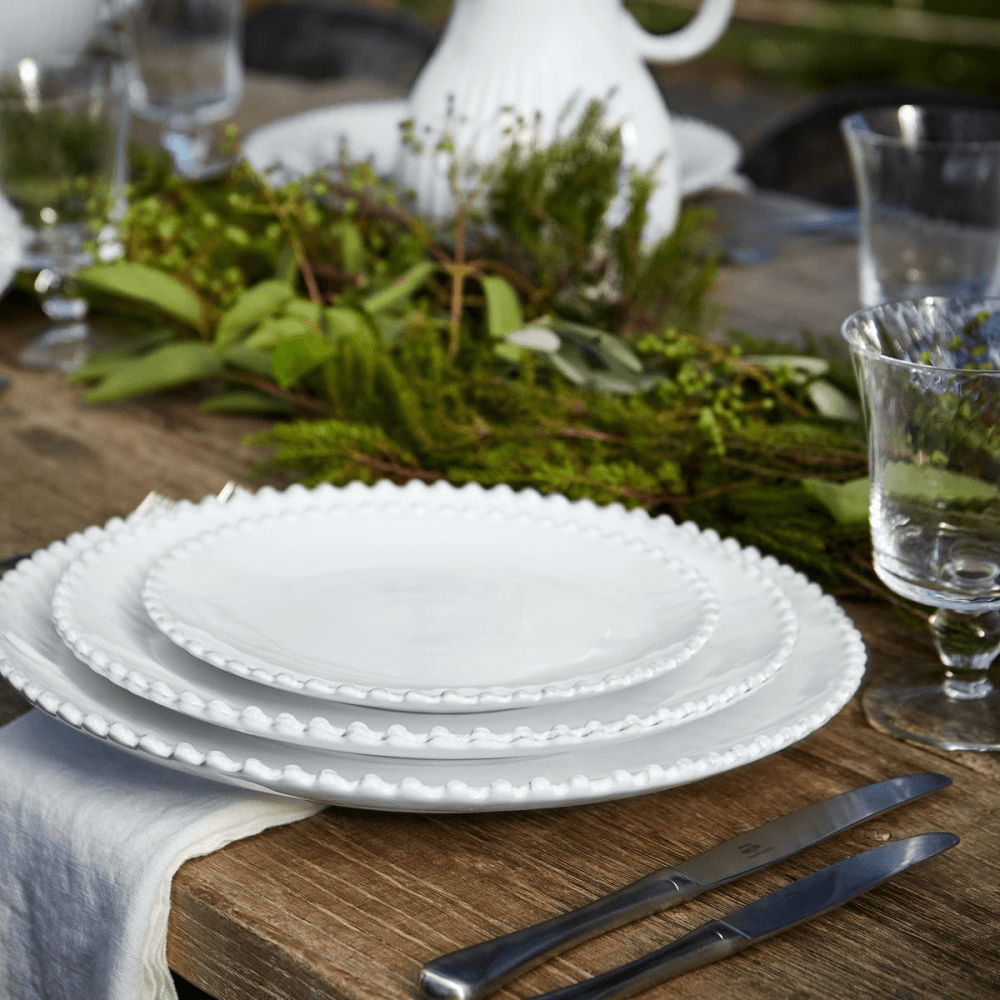 Pearl Set of 6 bread plates, 17cm, white