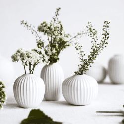 Image showing the Hammershoi Set of 3 Miniature Vases, White product.