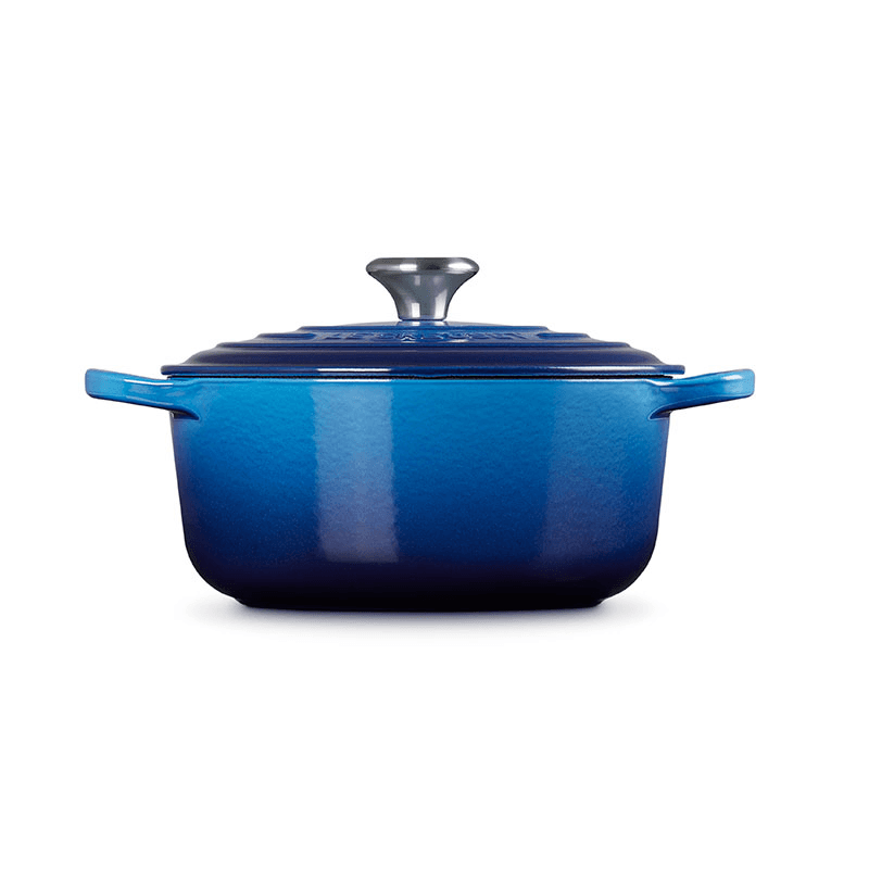 Signature Cast Iron Round Casserole, 20cm, Azure