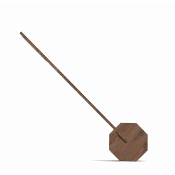 Image showing the Octagon Desk light, L8.5 x W4 x H38cm, Walnut product.