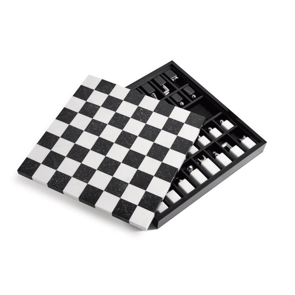 Games Chess set, 41 x 41 x 6cm, Black & White