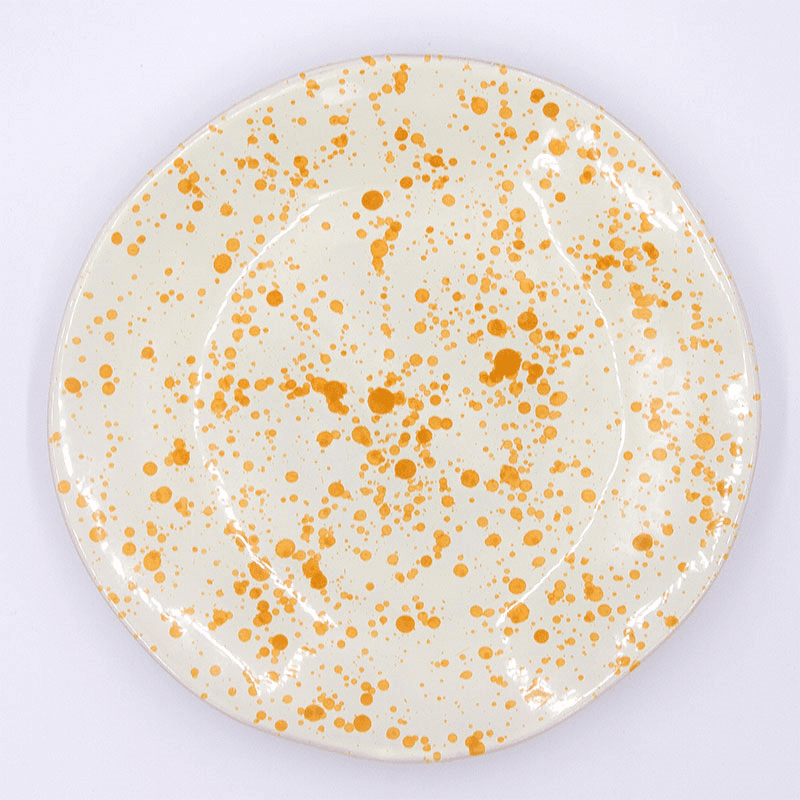 Splatter Shallow Serving Bowl, D29cm, Burnt Orange