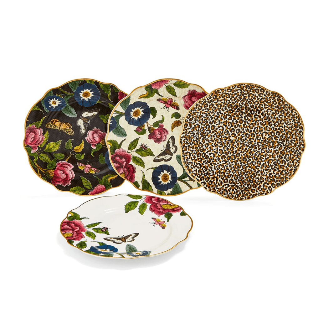 Creatures of Curiosity Cake Plates Set of 4, Multi