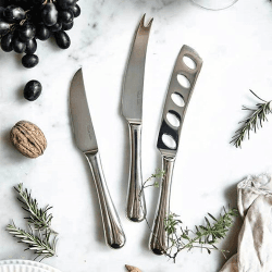 Image showing the Cheese knife set, 3 piece, Stainless Steel product.
