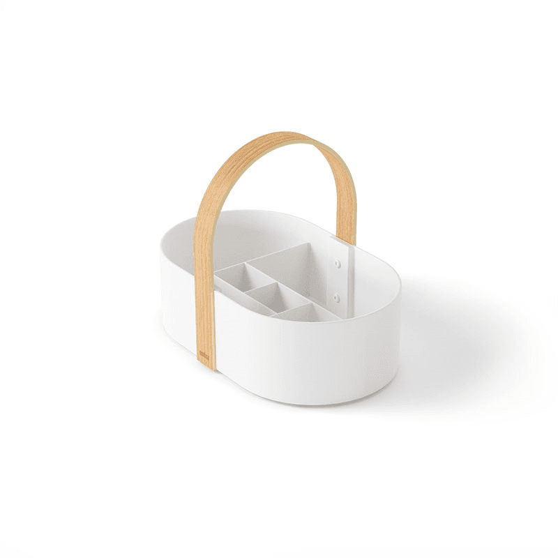 Bellwood Caddy, White & Natural