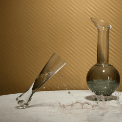 Image showing the Tank Pair of chanmpagne flutes, H22 x W6 x D 22, Black product.