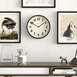 Image showing the Number Four Wall Clock, D30cm, Black product.