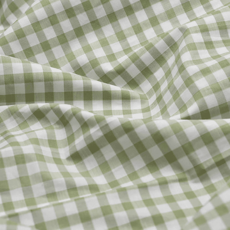 Gingham Check Pillowcase Pair, Pear