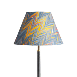 Image showing the Empire Shade, 30cm, blue  yellow and red Brenta hand made marble paper product.