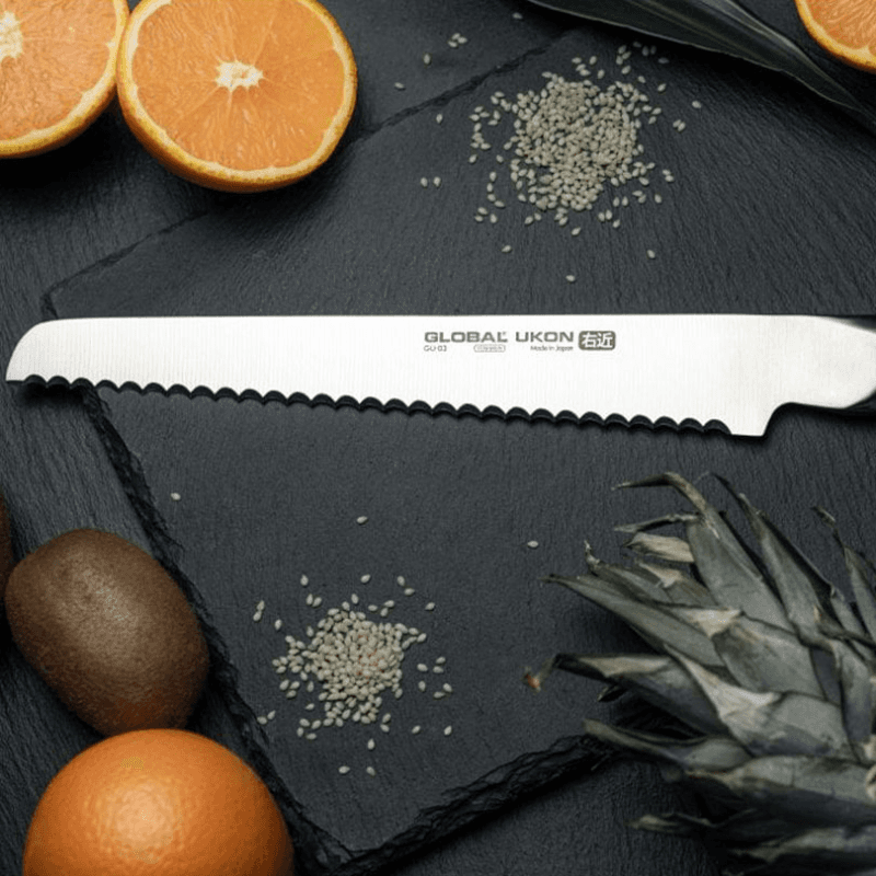 Ukon Bread Knife, 22cm, Silver