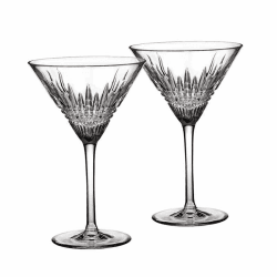 Image showing the Lismore Diamond Pair of martini glasses product.