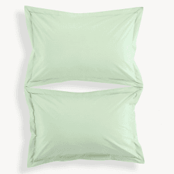 Image showing the 200TC Organic Pair of Oxford Pillowcases, Sage product.