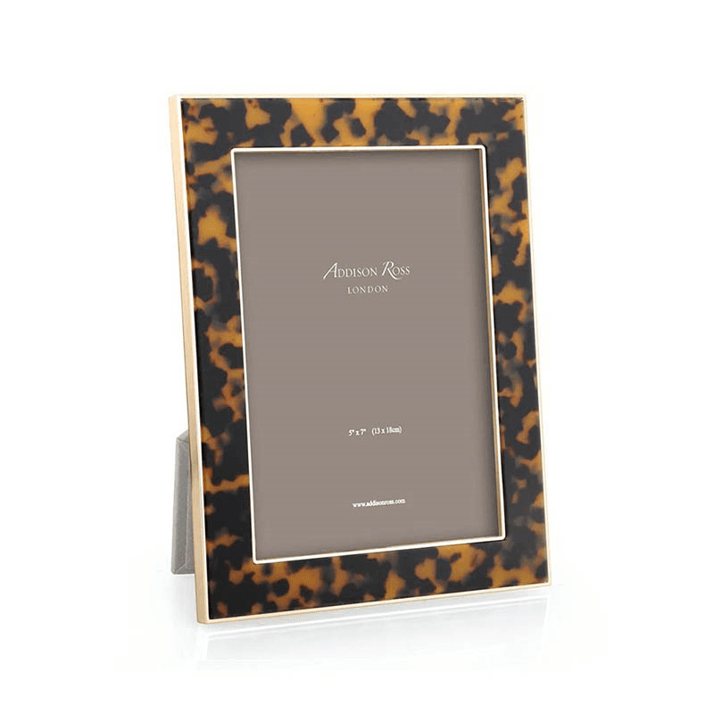 Faux Tortoise Photograph frame, 5 x 7", gold