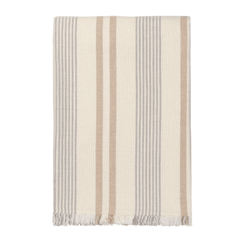 Iris Throw, H215cm x W130cm, Beige/Grey