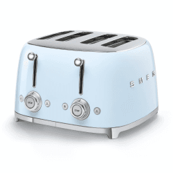 Image showing the 50's Retro 4 slice toaster - 4 slot, Pastel Blue product.