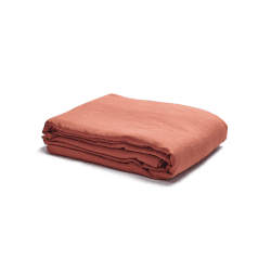 Image showing the Cotton Linen Mix Duvet Cover, King, Burnout Orange product.