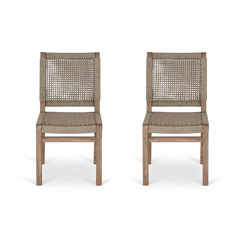Chilford Set of 2 Dining Chairs, Acacia