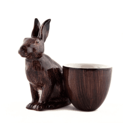 Image showing the Hare Egg Cup, H9cm, Brown product.
