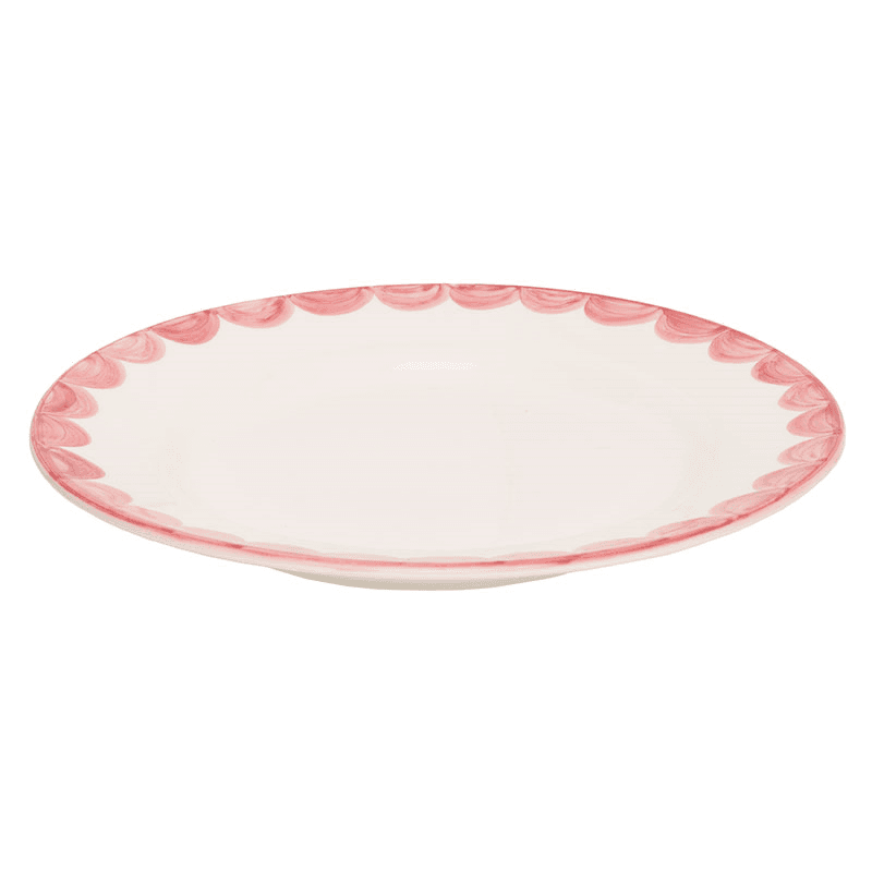 Scallop Dinner Plate Set of 2, D28cm, Pink