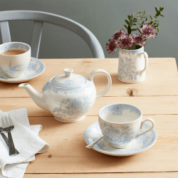 Image showing the Asiatic Pheasants Tea Saucer, D15cm, Blue product.