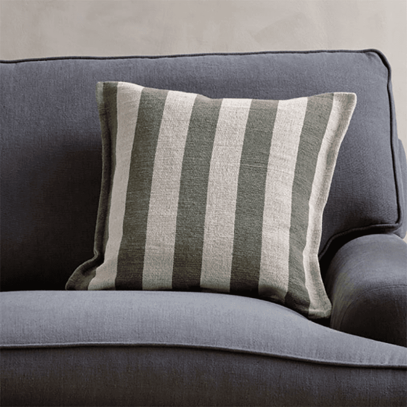 Kobbari Jute & Cotton Cushion Cover, 50 x 50cm, Moss Green