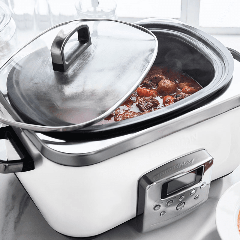 Non-Stick Slow Cooker, 6L, Cream