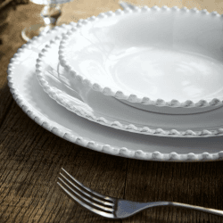 Image showing the Pearl Set of 6 pasta plates, 23cm, White product.