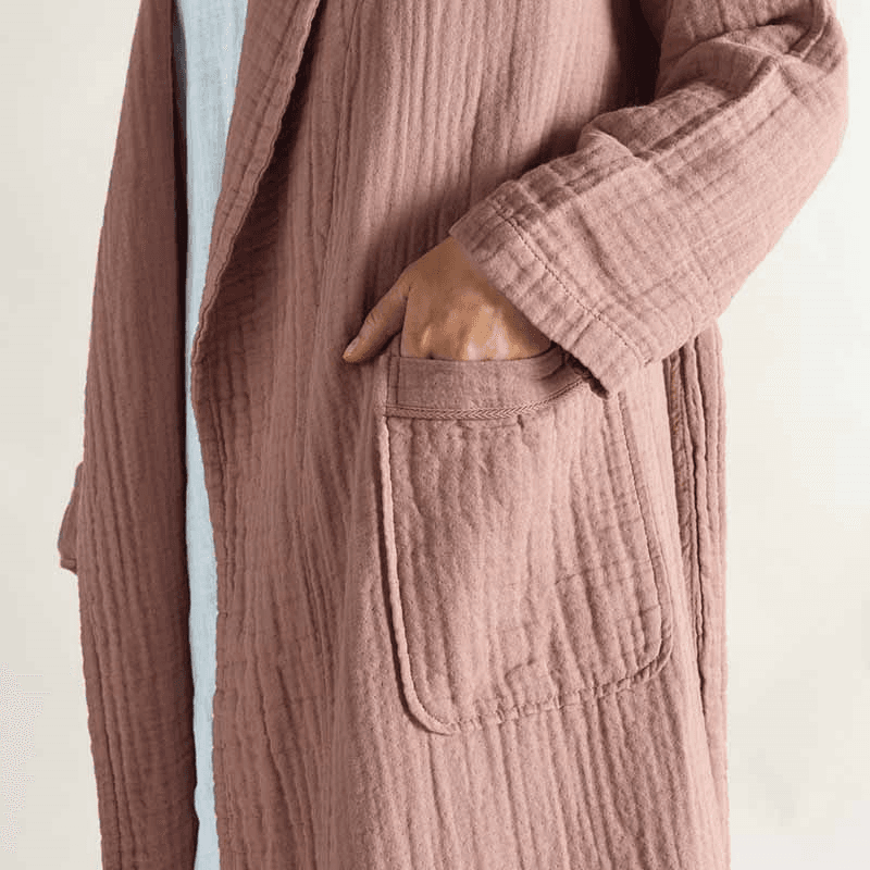 The Dream Cotton Robe, Extra Large, Rust