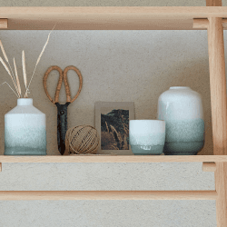 Image showing the Kiln Green Ceramic Candle Pot, 350ml product.